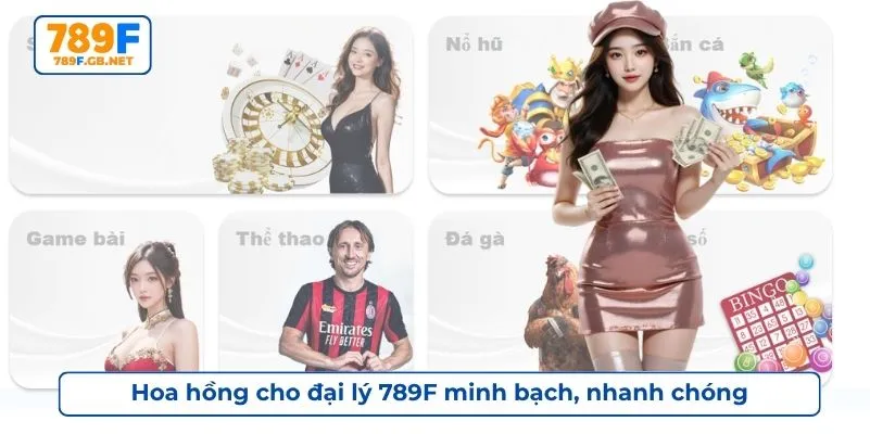 Hoa hồng cho đại lý 789F minh bạch, nhanh chóng